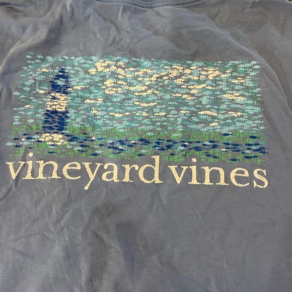 ⭐️ Vineyard Vines Blue Crew Neck Short Sleeve Tee - Picture 5 of 5